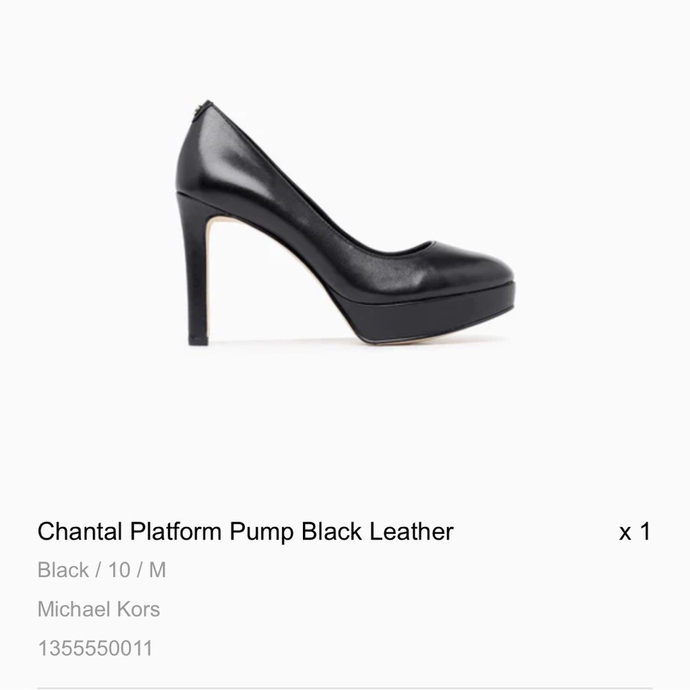 Michael Kors Chantal platform Pump Black Leather